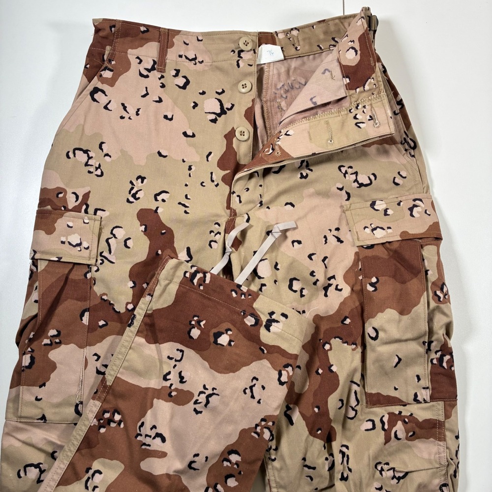 Vintage 80s US Military Chocolate Chip Desert Camo Cargo Trousers Small 31x34